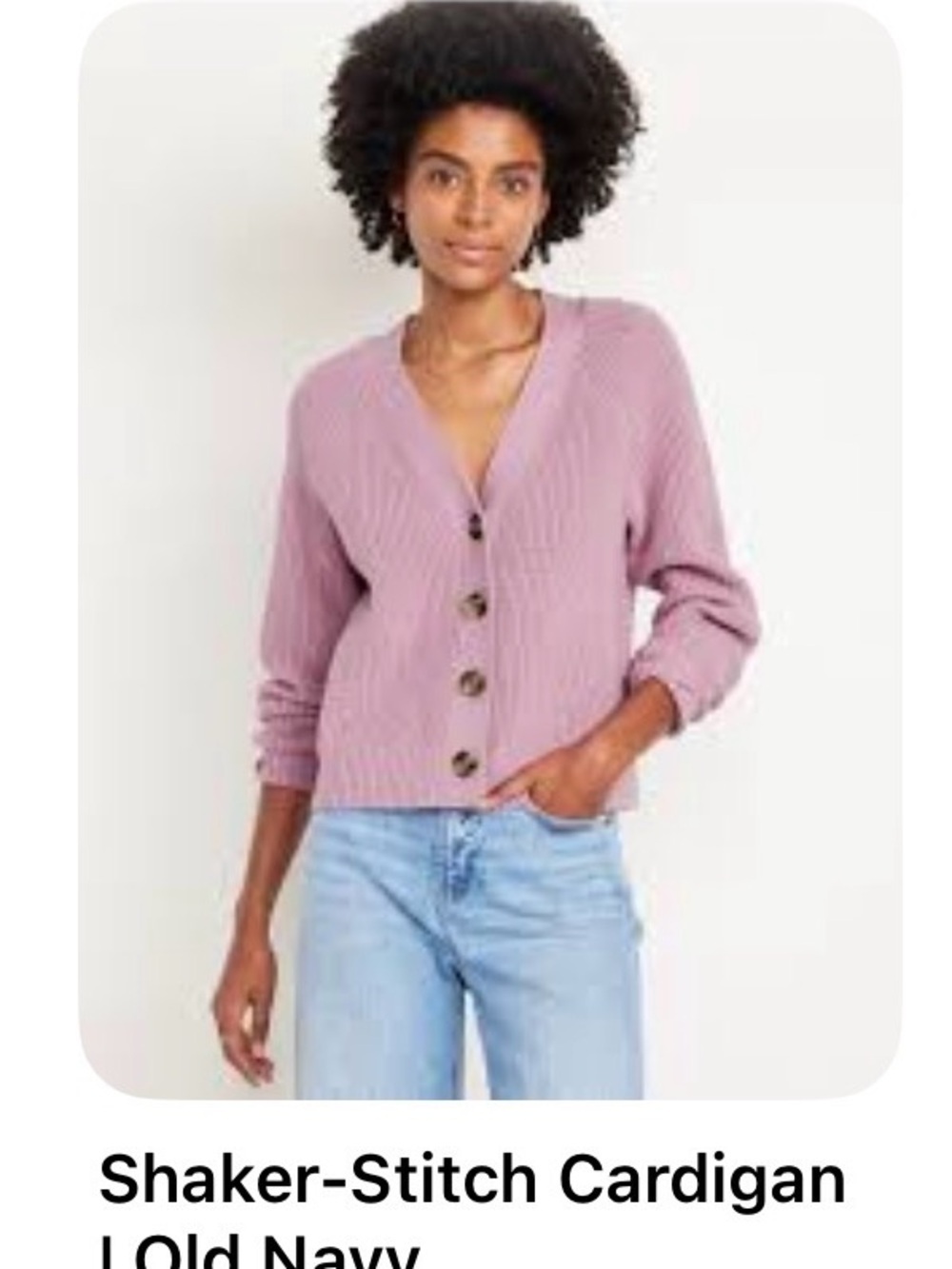 Old Navy Women's Dusty Pink Ribbed Button-Front Cardigan